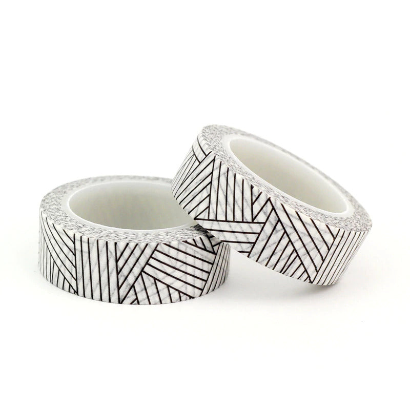 Black and White Lines Pattern Washi Tape