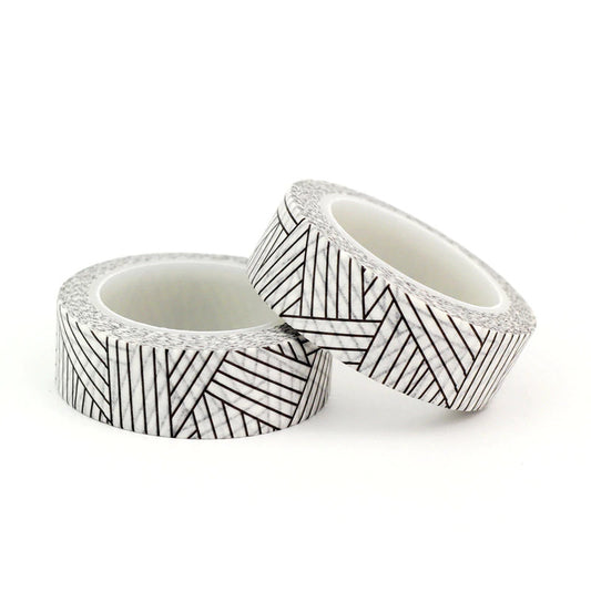 Black and White Lines Pattern Washi Tape