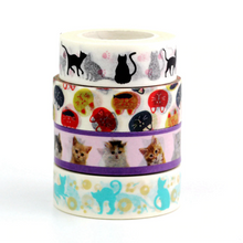 Load image into Gallery viewer, Teal Cat Washi Tape
