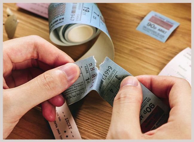 Retro Text Border Washi Tape
