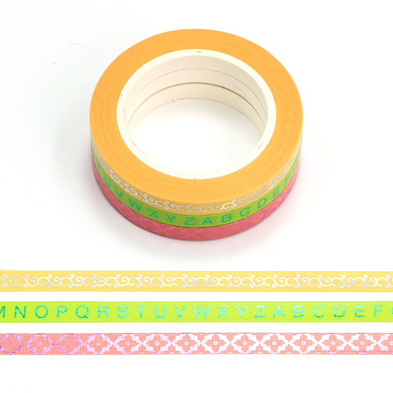 Alphabets Foiled Slim Washi Tape Set