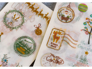 Christmas Gold Foiled Stickers