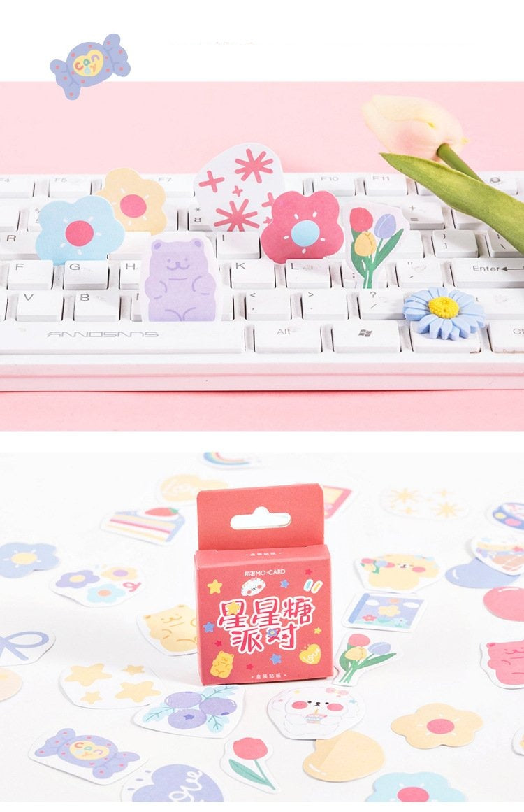 Kawaii Star Party Planner Stickers
