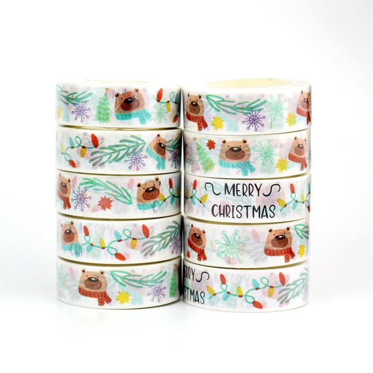 Bears and Snowflakes Washi Sample