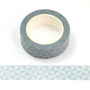 Blue Triangular Trellis Pattern Washi Sample