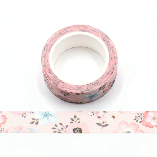 Spring Pink Floral Washi Tape