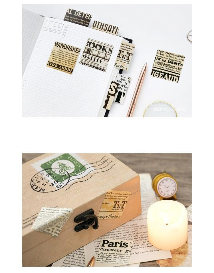 Vintage Newspaper Planner Stickers