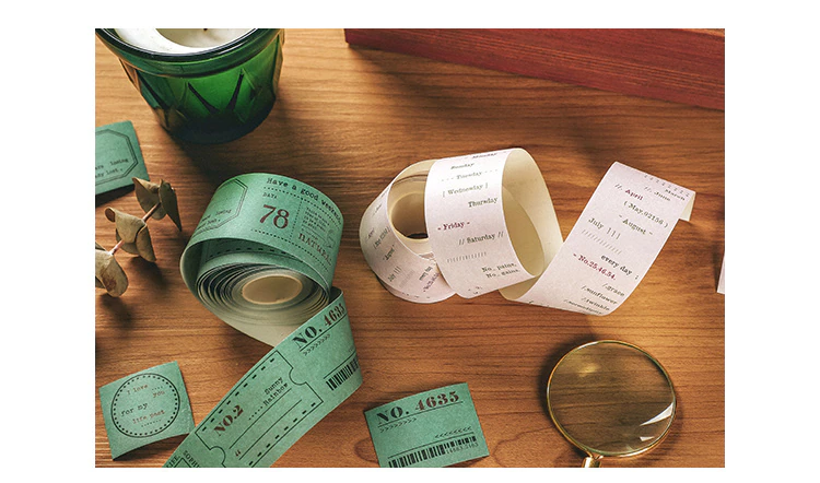 Retro Text Border Washi Tape