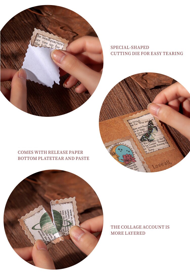 Vintage Stamp Stickers
