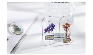 Dried Flowers Transparent Acrylic Charm