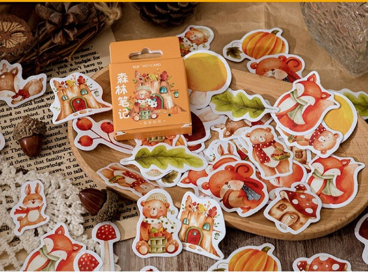 Fall Squirrels Sticker Box
