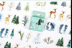 Conifers and Reindeers Sticker Box