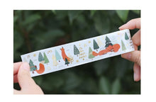 Load image into Gallery viewer, Foxes and Conifers Washi Tape
