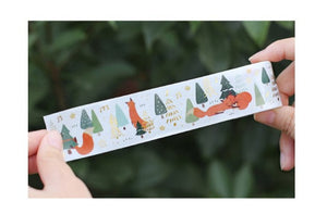 Foxes and Conifers Washi Tape