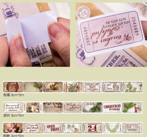 Retro Stamp Washi Sample