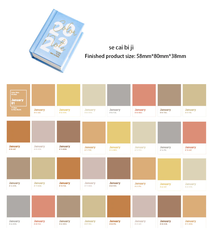 Retro Mini Calendar Memo Pad