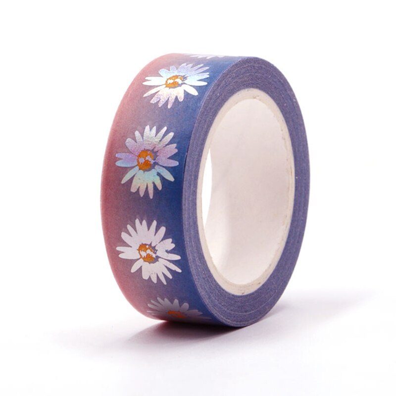 Cute Daisy Silver Foiled Washi Tape