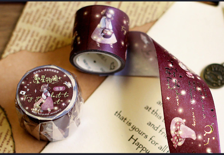 Starry Story Series Gilded Washi Tape