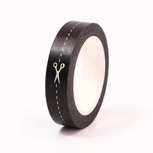 Load image into Gallery viewer, Scissors with Dotted Silver Foiled Line Washi Tape
