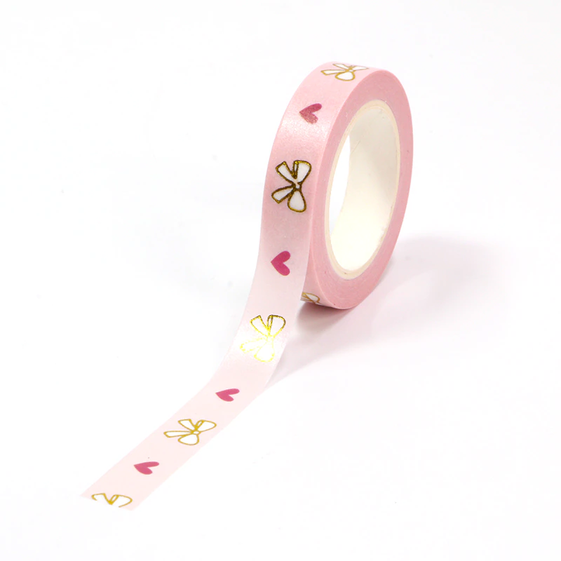 Foiled Pink Bowknot Washi Tape
