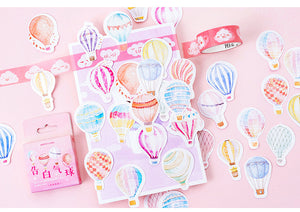Watercolour Hot Air Balloons Planner Stickers