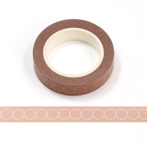 Dotted Circles Beige Washi Sample