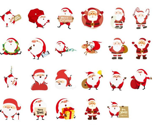 Santa Clause Sticker Box