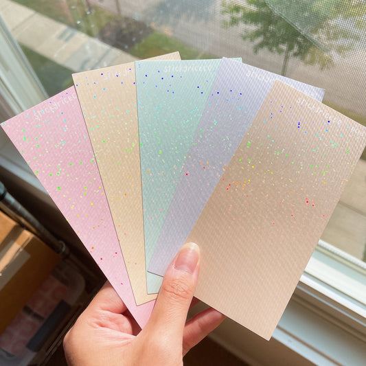 Pastel Alphabet Holographic Glitter Vinyl Stickers