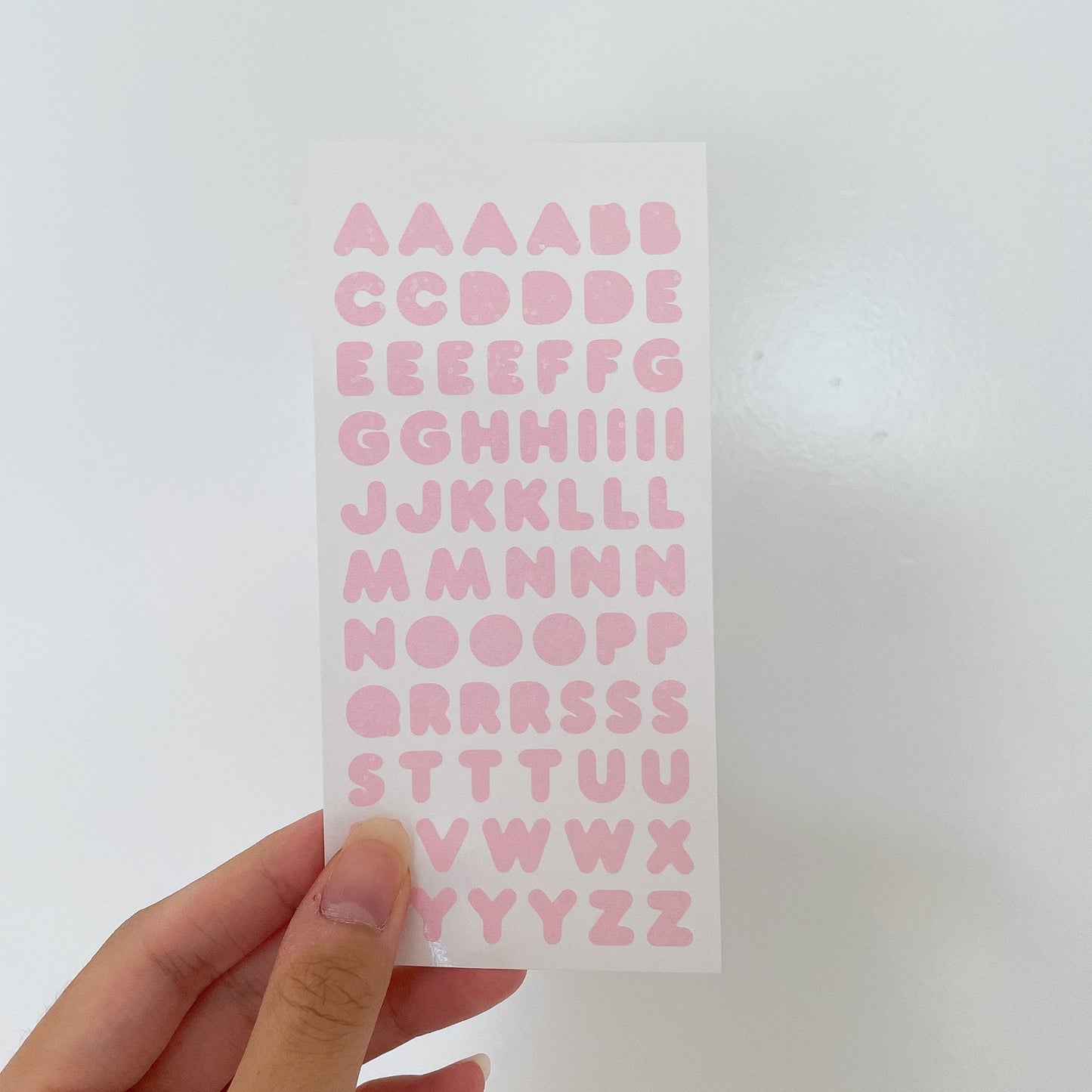 Pastel Alphabet Holographic Glitter Vinyl Stickers