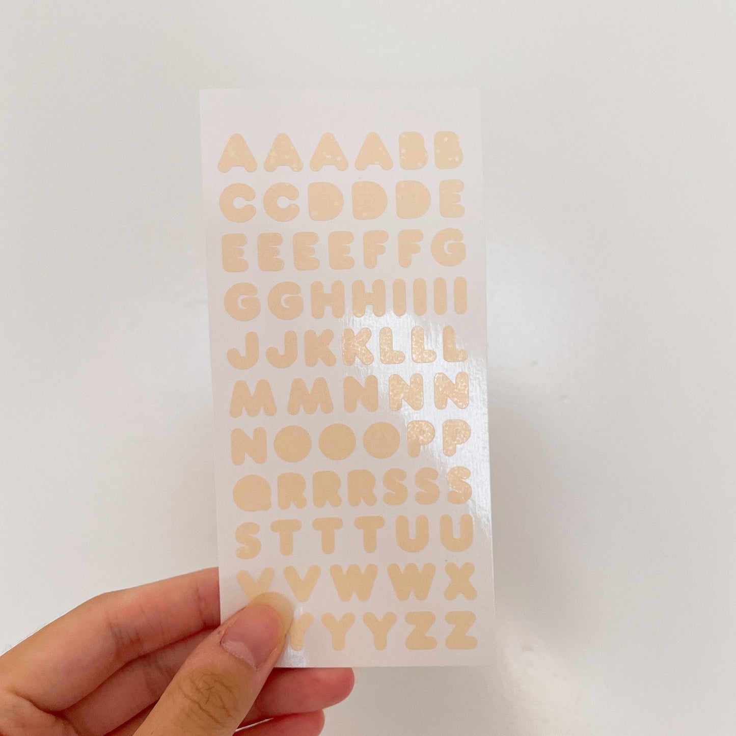 Pastel Alphabet Holographic Glitter Vinyl Stickers