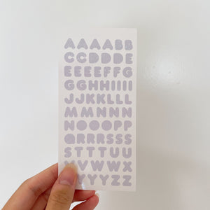 Pastel Alphabet Holographic Glitter Vinyl Stickers
