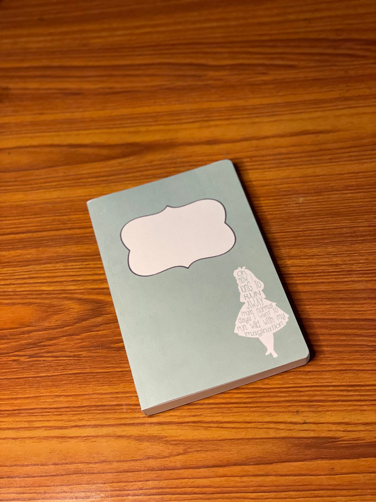 Alice in Wonderland Unruled Notebook