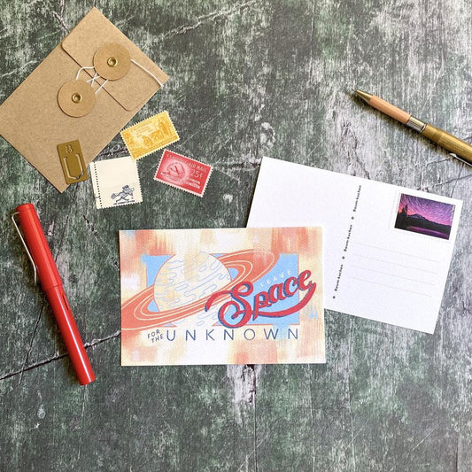 BK Postcard // Leave Space for the Unknown // Planet