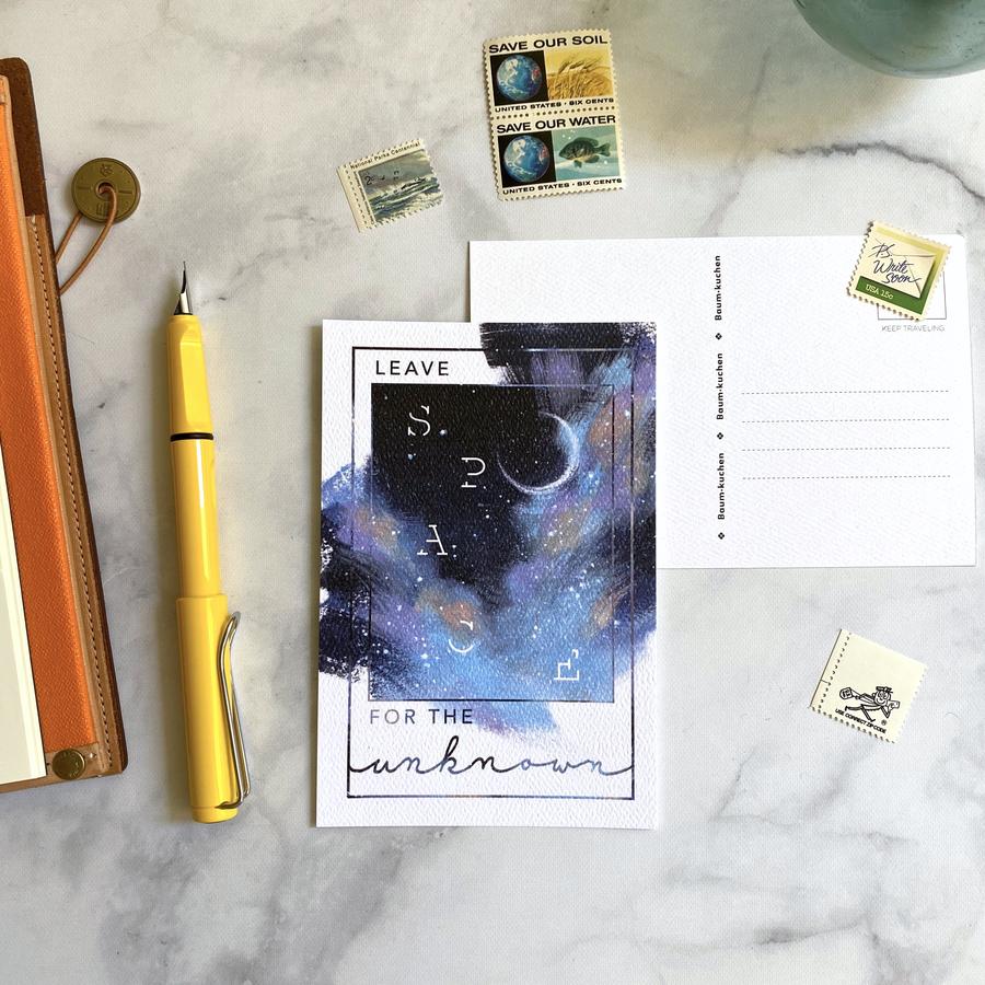 BK Postcard // Leave Space for the Unknown // Frame