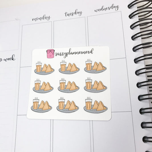 Chai Samosa Doodle Stickers