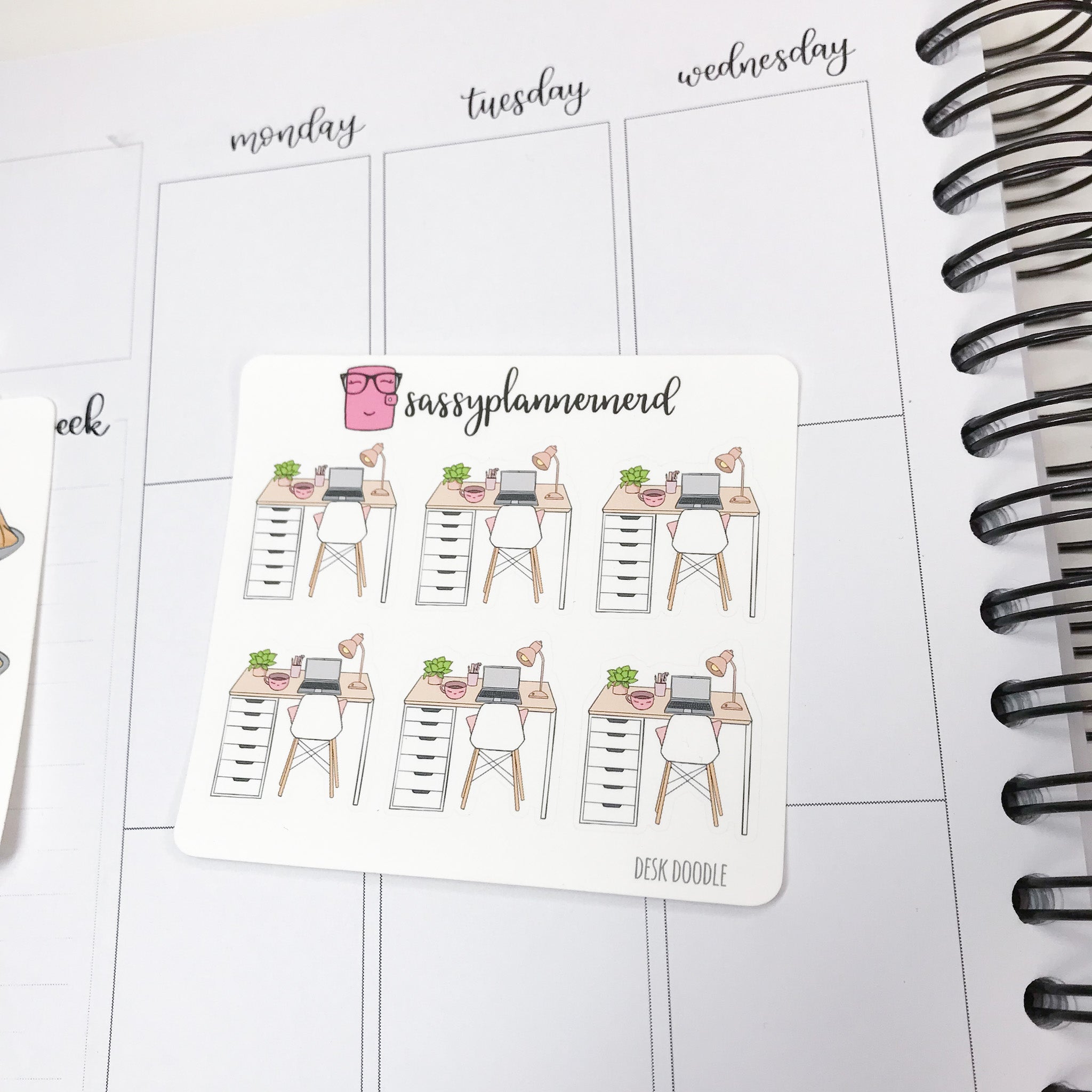 Sticker For Desk Line Desk Doodle Stickers – Paper planning and more
