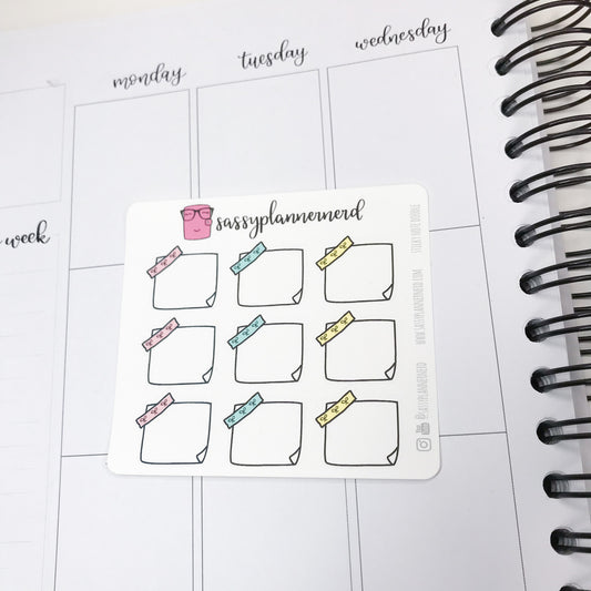 Sticky Note Doodle Stickers