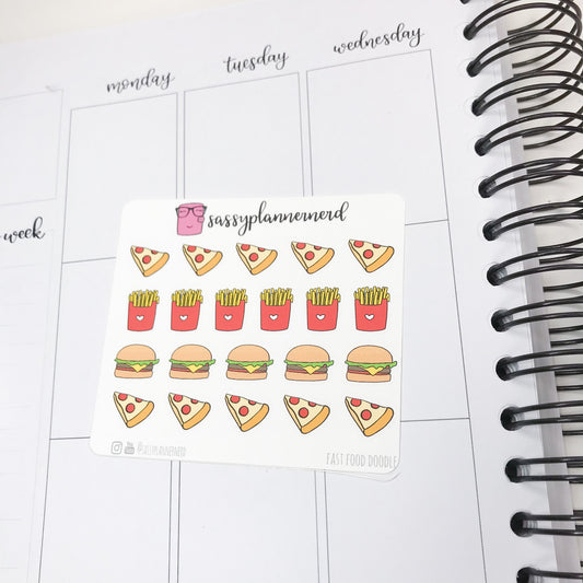 Fast Food Doodle Stickers