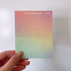 Aesthetic Designs Bubble Alphabet Holographic Glitter Vinyl Stickers