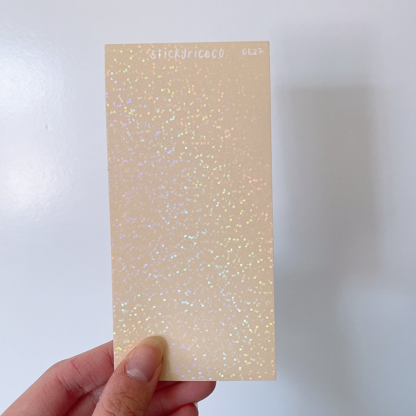 Pastel Alphabet Holographic Glitter Vinyl Stickers