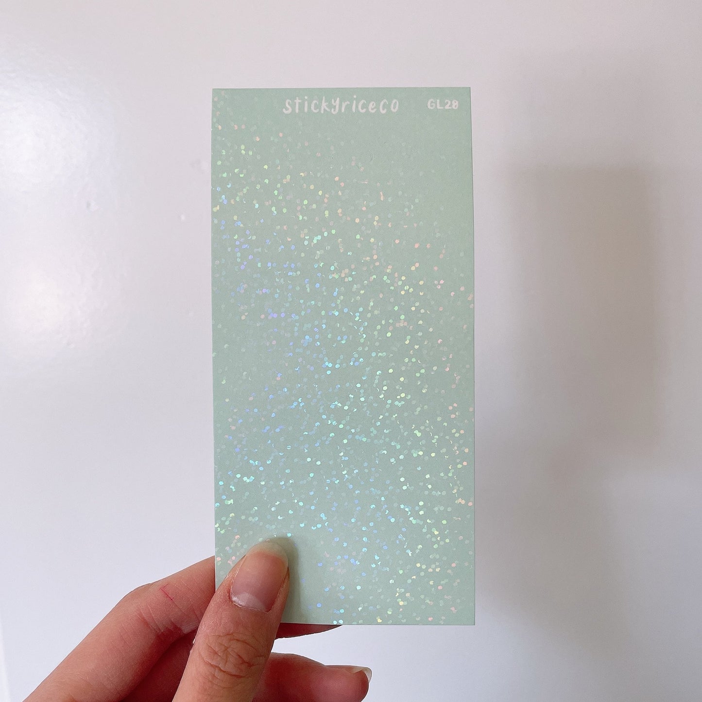 Pastel Alphabet Holographic Glitter Vinyl Stickers