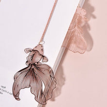 Load image into Gallery viewer, Koi Fish 18K Gold Plated Bookmark
