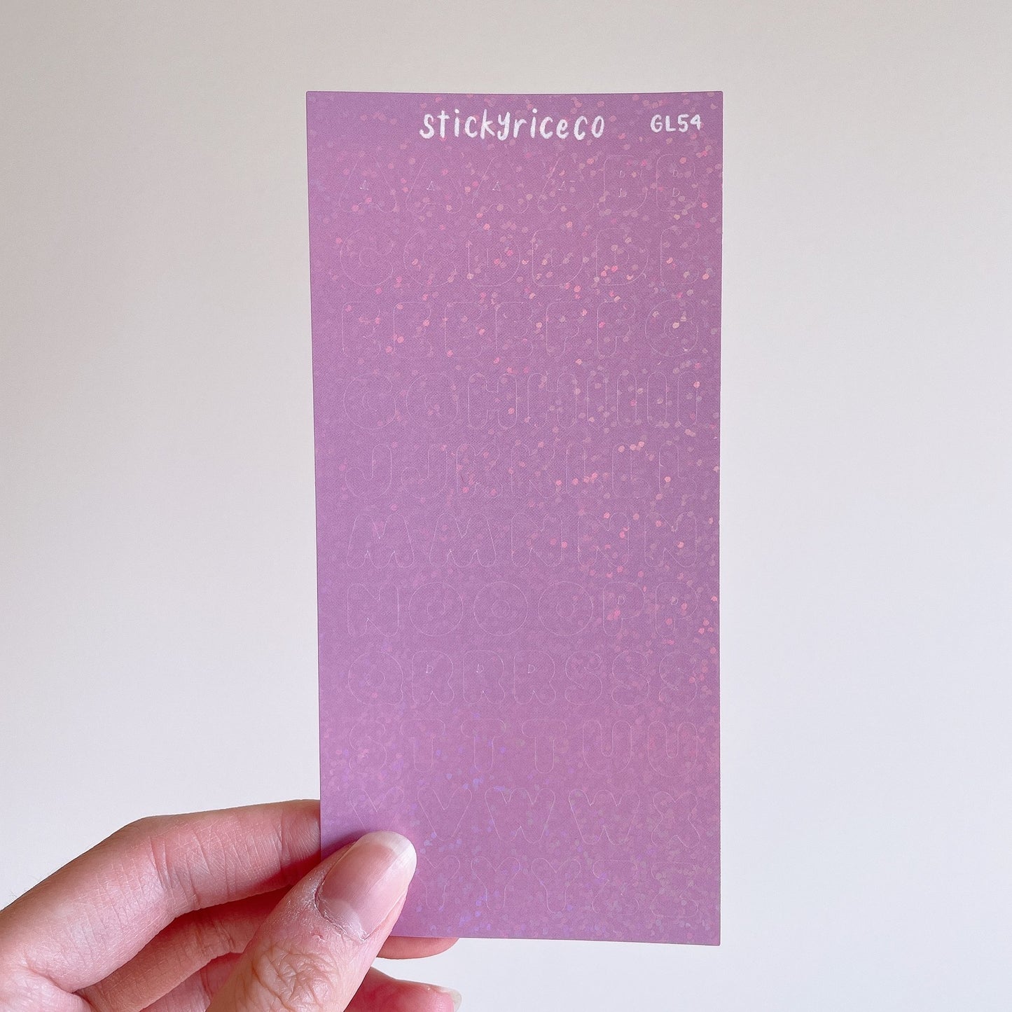 Vivid Colors Alphabet Holographic Glitter Vinyl Stickers