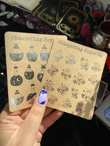 Potions Kraft Stickers with Foil