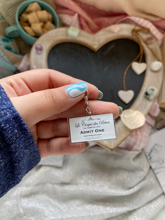 The Night Circus ticket - Clear acrylic charm