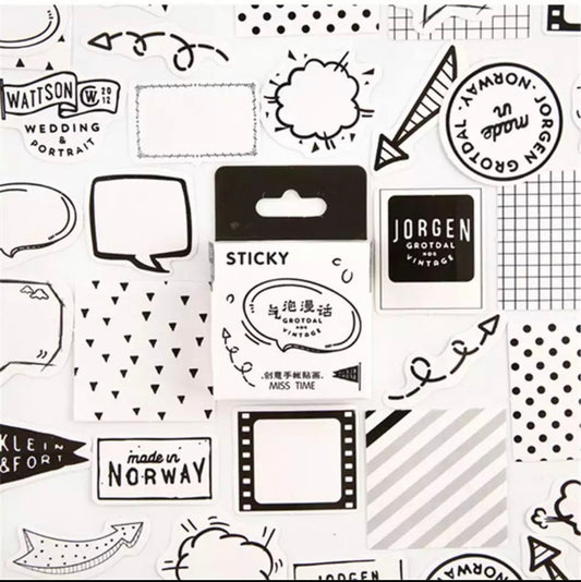Black and White Planner Stickers