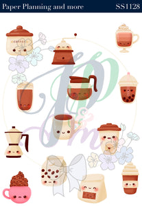 Kawaii Coffee Sticker Sheet