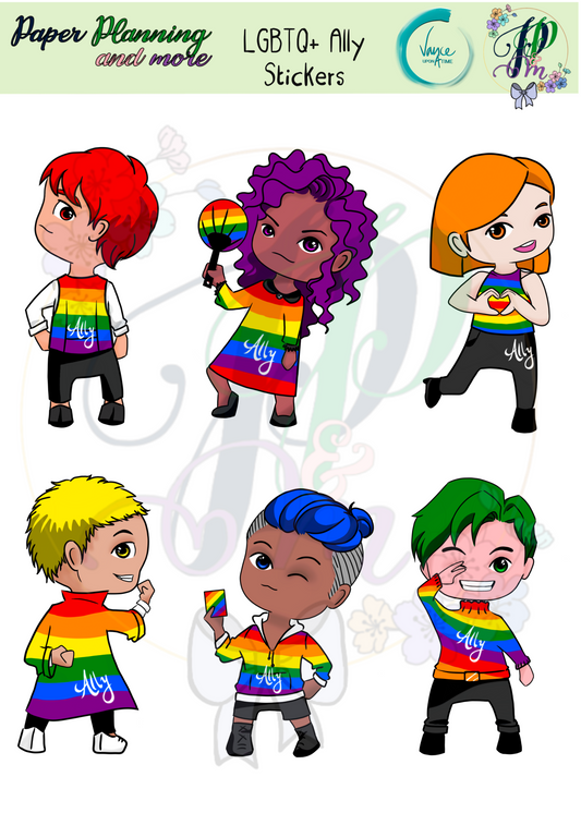 LGBTQ+ Ally Sticker Sheet