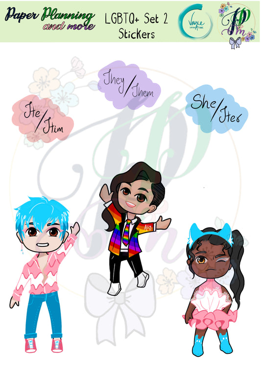 LGBTQ+ Sticker Set 2 Sheet