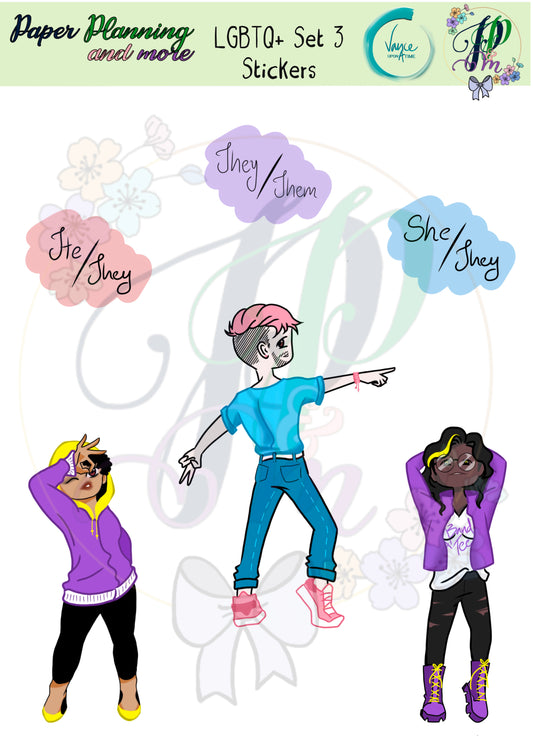 LGBTQ+ Sticker Set 3 Sheet